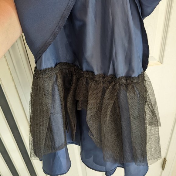 Juniors Formal Dress Navy Blue WITH POCKETS!!! Blondie nites Dress - Picture 7 of 7